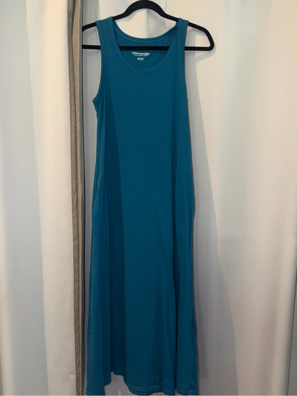 Soft Surroundings Teal Tank Maxi Dress